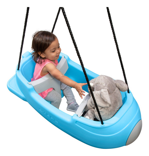 Columpio Para Niños Step2 Cohete Nave Espacial Celeste Color Azul Claro