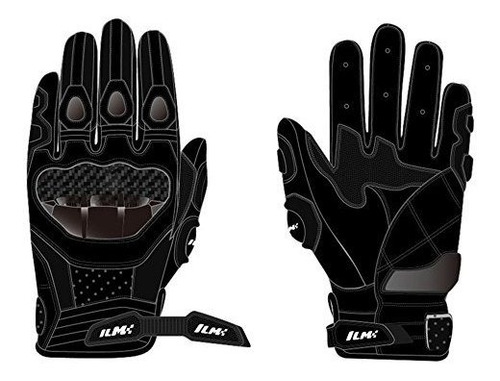 Imagen 6 de 7 de Guantes De Cuero Air Flow Para Hombres Y Mujeres (l, Negro)