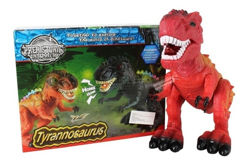 Tiranosaurio Dinosaurio Rojo Juguete Luces Sonido Movimiento