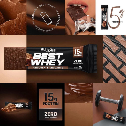 Best Whey Bar 62g Cx12un - Atlhetica Nutrition Reposição
