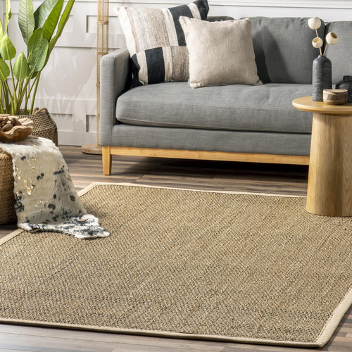 Nuloom Elijah Tapete De Área Estilo Rústico De Hierba Mar. Color Beige