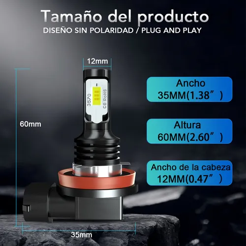 St Kit De Led Focos Neblinero Antiniebla 6000k 8000lm