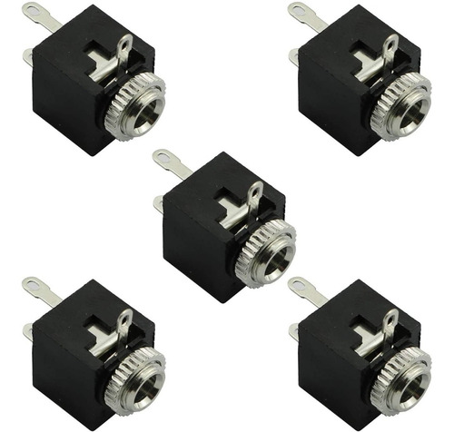 5pzs Conector Jack Aux Auricular 3.5mm Mono Nuev