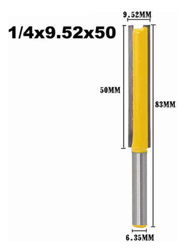 Juego De Brocas Fresadoras De 1/4 K, 3/8 Hojas, Doble Flauta