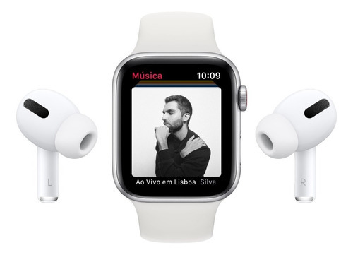 Apple Watch SE (GPS + Cellular, 1.732") - Caja de aluminio color gris espacial - Correa deportiva Negra - Bueno (Reacondicionado)