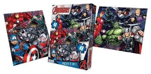 2 Puzzles Rompecabezas Juego Avengers Los Vengadores 