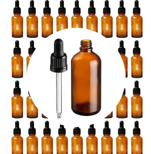 Pack X 20 Frascos Colirio Ámbar 100ml Precinto De Seguridad Marrón