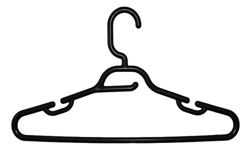 Cabide Para Roupas Com Cava Para Vestidos Alças Uno Preto Lo