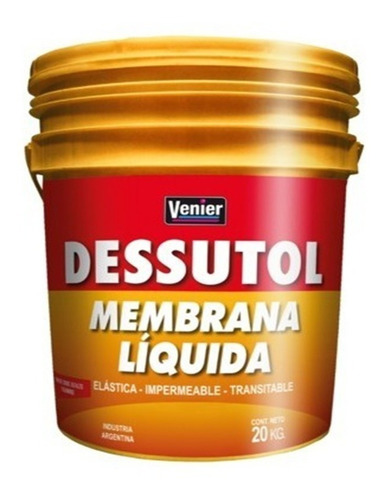 Membrana Liquida Techos Dessutol Venier 20kg Impermeable