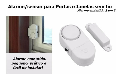 02 Alarmes Contra Invasão Residencial Sonoro Porta Janela