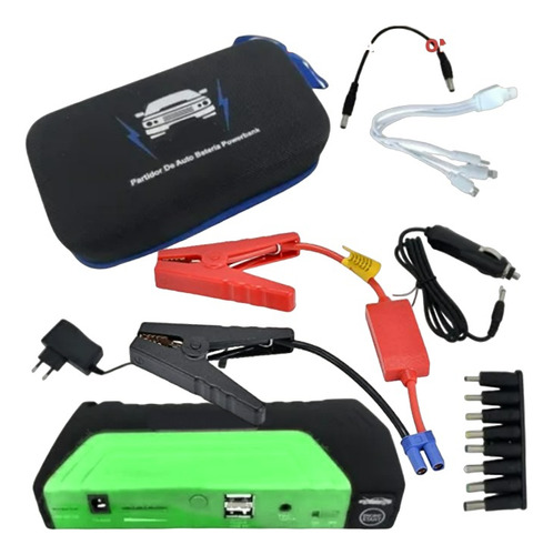 Partidor De Auto Batería + Kit Powerbank Cargador Celular