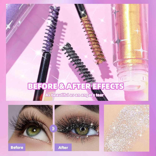 Beleza Glitter Mascara, Rímel Colorido Para Cílios, Beleza