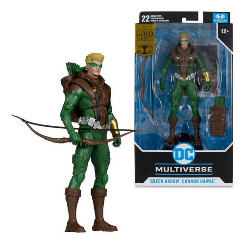 Etiqueta dourada de Mcfarlane DC Multiverse Green Arrow Connor Hawke