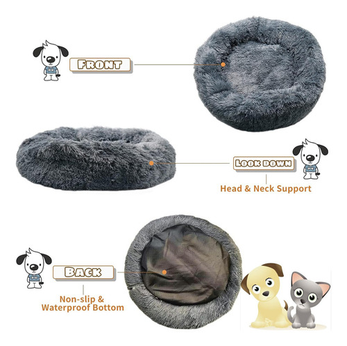 Para Cama Para Perro Y Gato, 60cm De Diámetro Cama Para