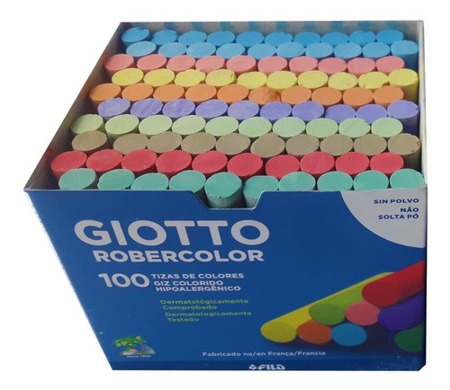 Tizas Giotto Robercolor X100 Colores Surtidos  Antialergicas