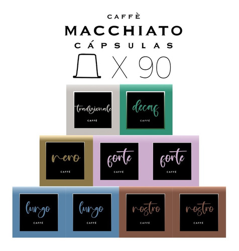 90 Capsulas De Café Macchiato Compatible Maquina Nespresso