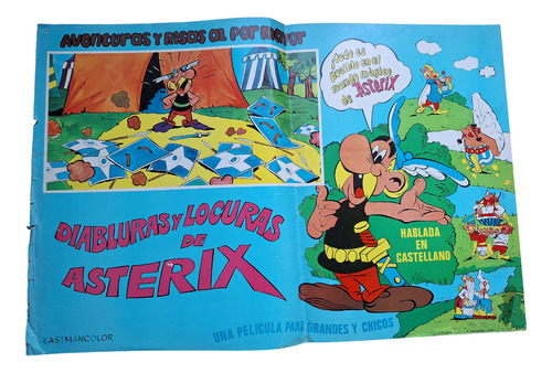 4 Lobby Cards Originales Cine Diabluras Locuras De Asterix *