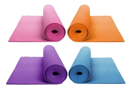 Kit Colchão Pilates Ginástica Exercício Caneleira Musculação Cor Roxo