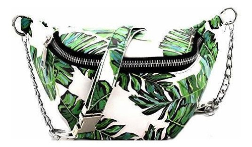 Kohala O Canguro - Tropical Leaf Print Chained Strap Fannypa