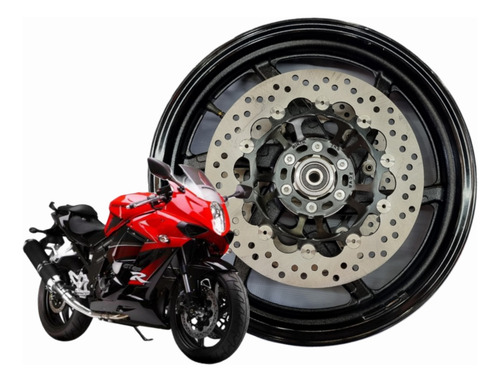 Llanta Delantera Completa + Disco Freno X2 Hyosung Gt 650 R