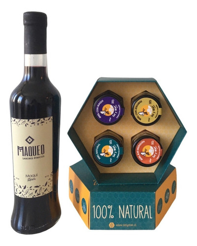 Pack Miel Gourmet 4 Sabores 60 Grs Y Licor De Maqui Maqueo