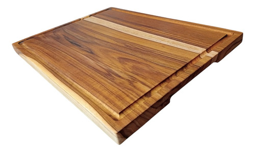 Tabla De Picar Plato P/carnes Quesos Madera De Teca 40x30x2