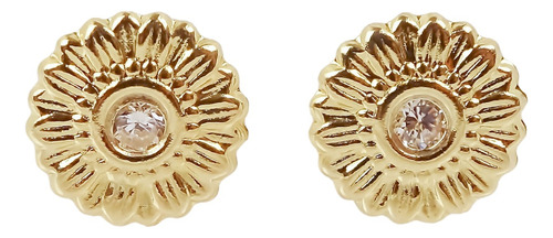 Amor Eterno - Broqueles Girasol Elegance /  Aretes Oro 10k