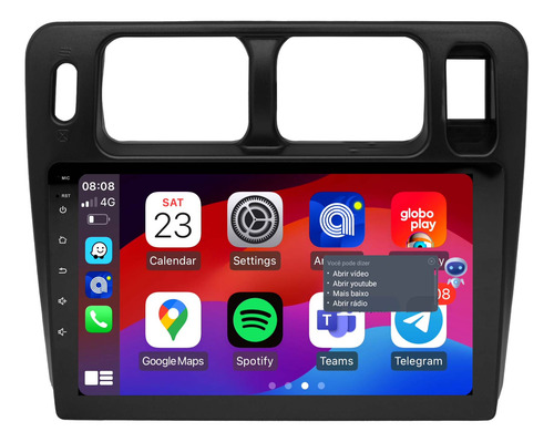 Multimidia Pajero Tr4 Android 14 2gb Carplay 9p Voz Qled