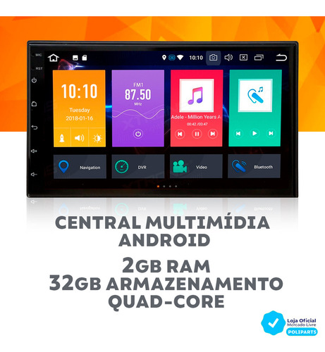 Central Multimidia Honda Fit 2009 A 2014 Android Gps 2gb Cam
