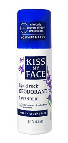 Kiss My Face Líquido Roca Desodorante Roll-on, Lavanda 3 Oz 