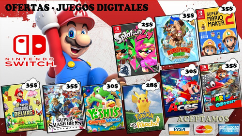 Super Mario U Deluxe Nintendo Switch Digital Oferta 29,99usd