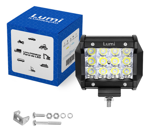 Par Refletor Projeto Luminaria Farol 36w Cor Da Carcaça Preto Cor Da Luz Branco-frio 12v 24v Bivolt