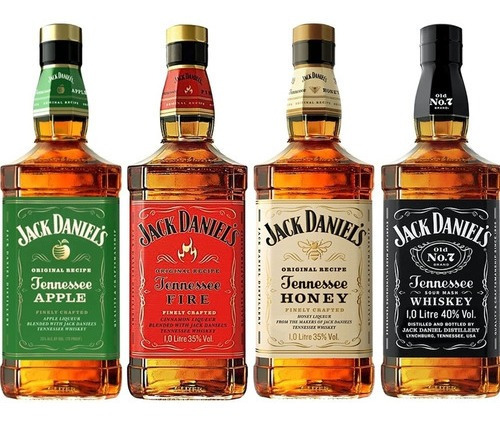 Jack Daniels Pack 4unid Envio Gratis 1 Litro 