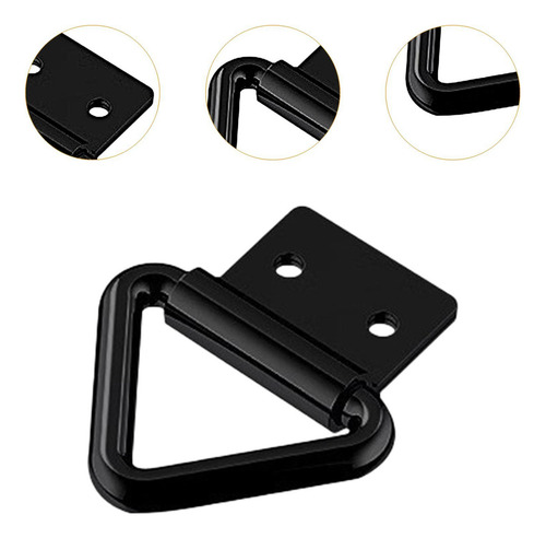 2 Kit De Sujeción Para Carga Pesada Negro 5,65x4,6 Cm
