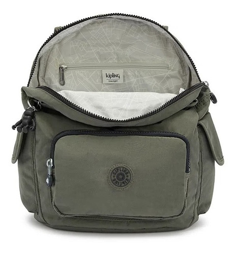 Mochila Kipling City Pack S Green Moss K1563588d Cor Green Moss Desenho Do Tecido Liso