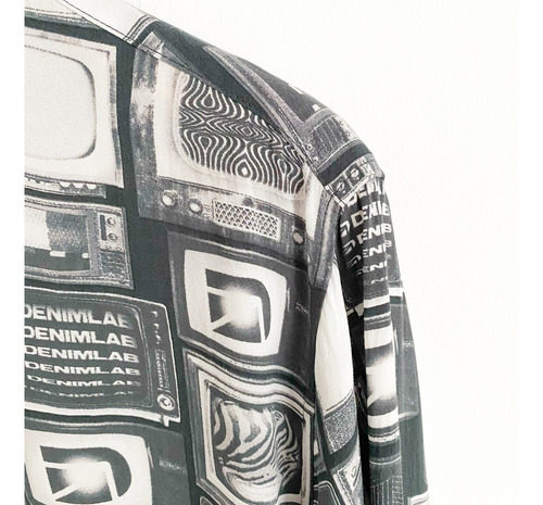 Camisa Gris Con Textura O Estilo Navajo | Marca Denimlab