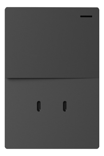 Tecla Y 2 Usb-c De 30w Macroled Milan, 1 Canal 2 Vías 10a Máx. Ac 250v, Gris