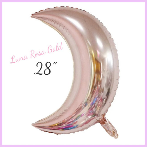 Globo Luna Metalizada 28 Pulgadas Rosa Gold