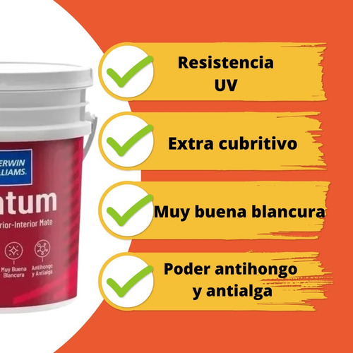 Pintura Látex Interior Exterior Quantum Sherwin 20 Litros Color Blanco