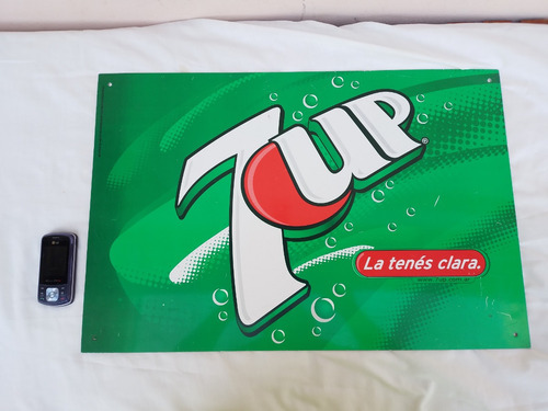 Cartel Gaseosa Seven Up 7 Up En Acrílico 60 X 40 Cm