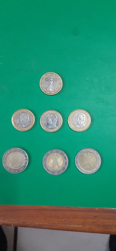 Monedas De 1 Y 2 Euros En Buenas Condiciones 