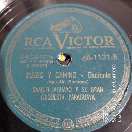 Pasta Samuel Aguayo Su Orq Paraguaya Rca Victor C166