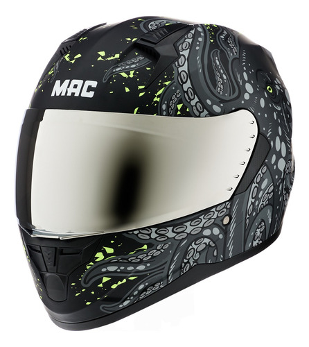 Casco para moto integral MAC Helmets M67 BASS  gris mate edición limitada talle 2XL 