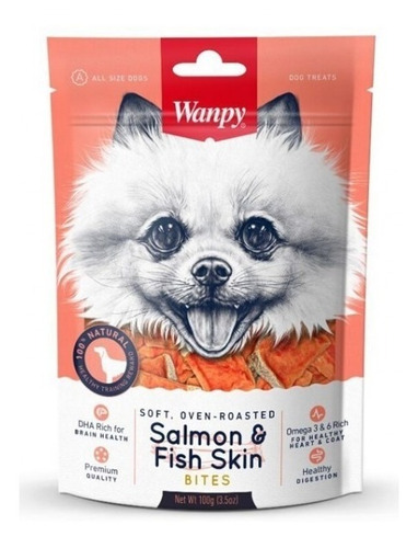 Wanpy Salmon & Fish Skin 100 Grs - Snack Para Perros