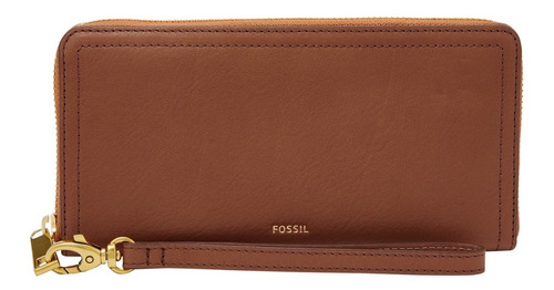 Cartera Dama Fossil Rfid Logan Tan