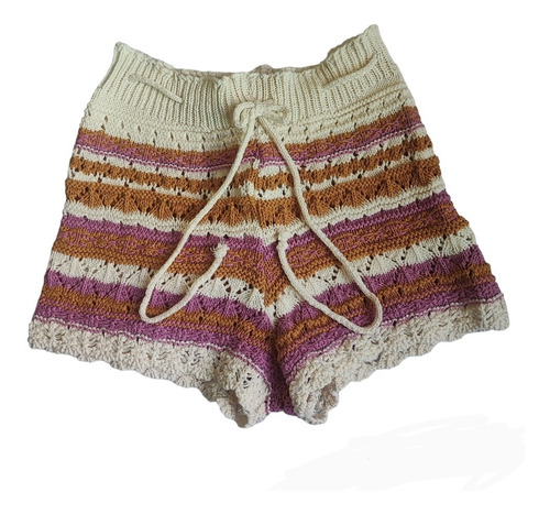 Short Bermuda Dama Pull&bear Crochet V/colores L Nuevo