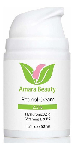 Crema Retinol Para Cara 2,5% Con Ácido Hialurónico Y Vitamin