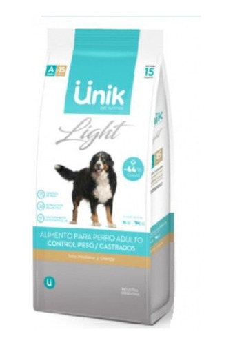 Unik Light Control De Peso Perro Adulto Grande Castrado 15kg