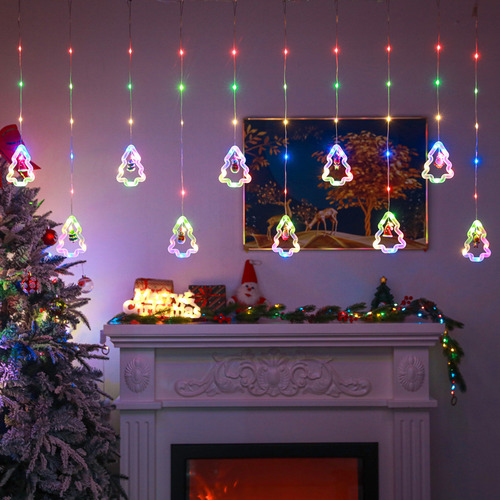 Cortina De Luces Led Decorativas Colgantes 3d De Navidad Luces Color