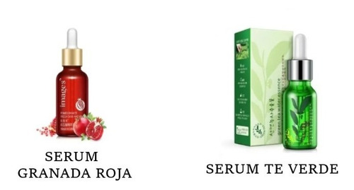 Serum Facial Granada Y Serum Te Verde 6 Piezas